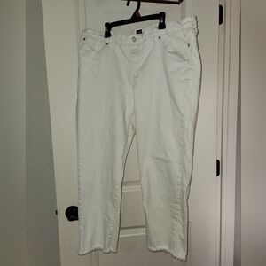 GAP White Straight Leg Stretch Jeans Classic Style